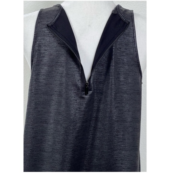 Alfani Women’s Size Medium Sleeveless Blouse Gray Back Zip - Picture 5 of 10